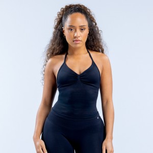 Τοπ DFYNE Impact Longline Strappy γυναικεια μαυρα | 859406TXB