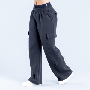 Παντελονι Jogger DFYNE Lanyi Edit Wide Leg Cargo γυναικεια μαυρα | 036789DAC