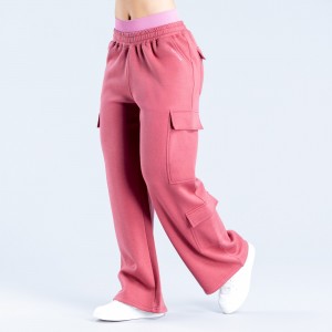 Παντελονι Jogger DFYNE Lanyi Edit Wide Leg Cargo γυναικεια βαθυ ροζ | 516027HPO