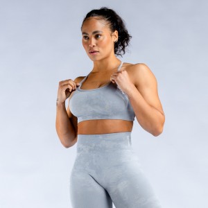 Αθλητικο Σουτιεν DFYNE Dynamic Mist Backless γυναικεια ανοιχτο γκρι ασπρα | 709163DTV