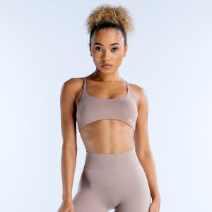 Αθλητικο Σουτιεν DFYNE Dynamic Twist Back γυναικεια Μπεζ | 907465LQI