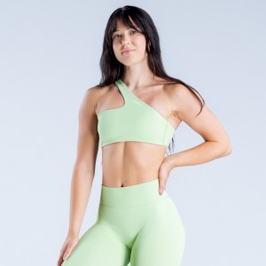 Αθλητικο Σουτιεν DFYNE Lanyi Edit One Shoulder γυναικεια πρασινο | 857910BKD