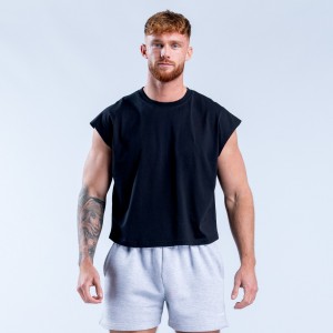 Μπλουζακια Αμανικα DFYNE Signature Crop ανδρικα μαυρα | 571089YID