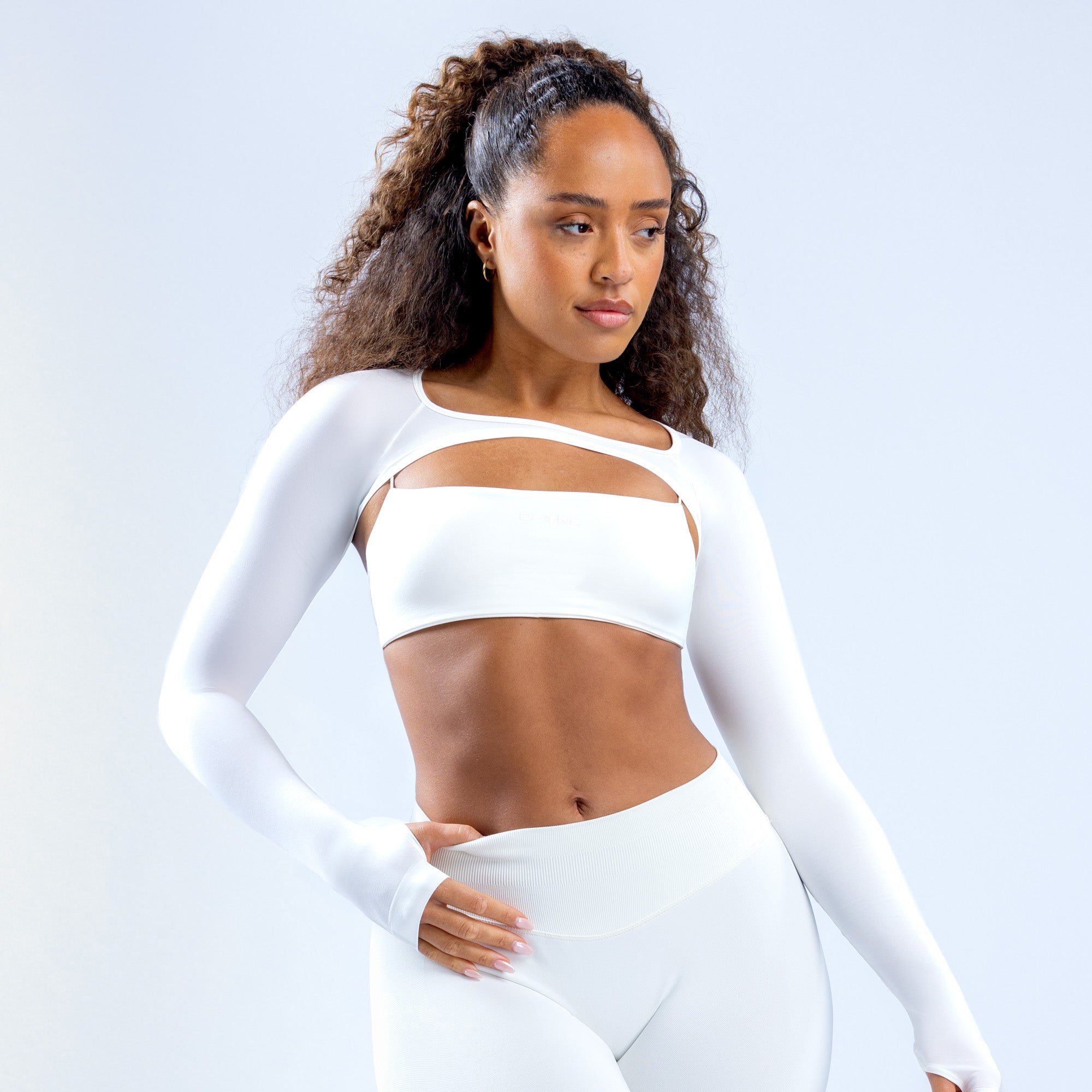 Shrug DFYNE Defy Long Sleeve γυναικεια ασπρα | 187964ZKY