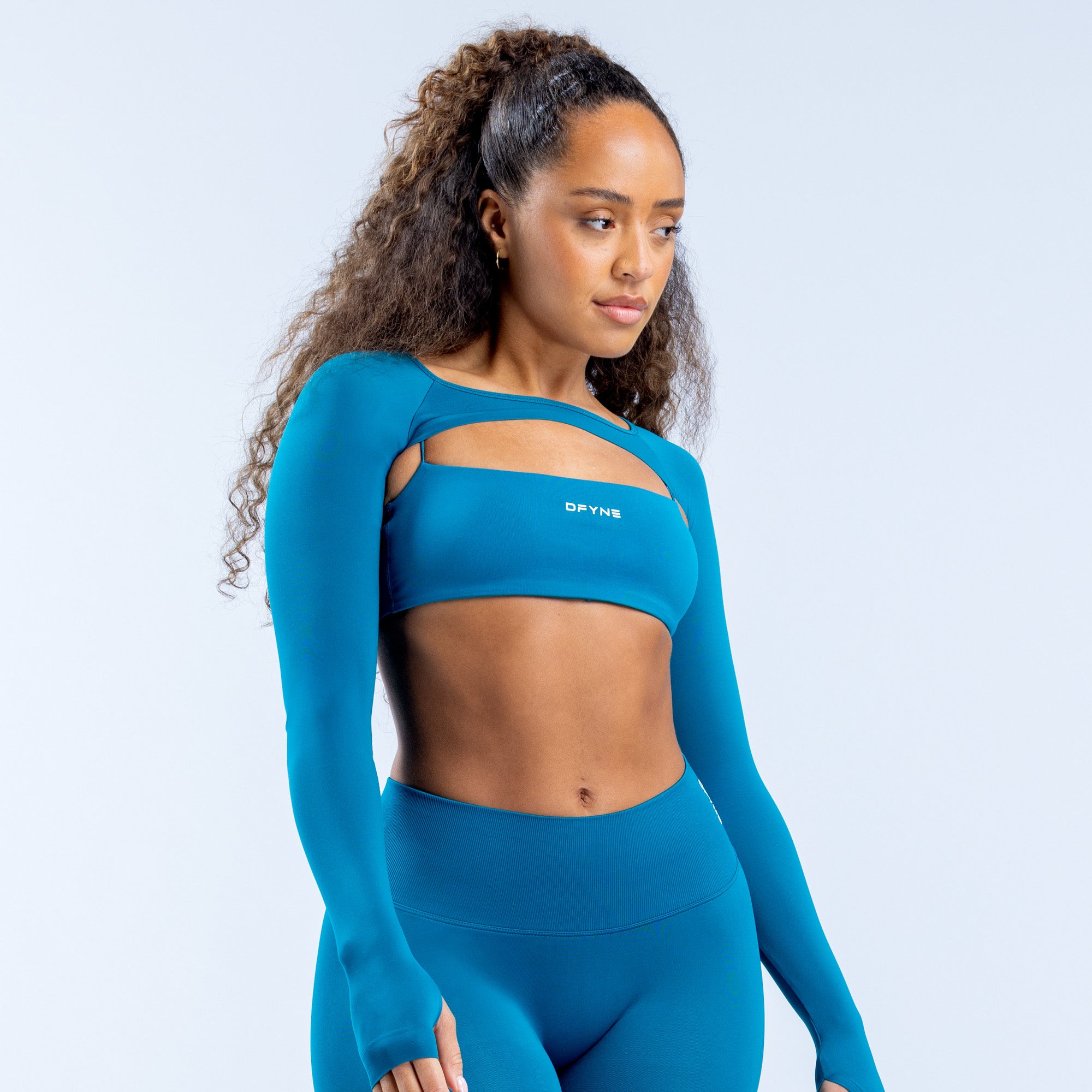 Shrug DFYNE Defy Long Sleeve γυναικεια μπλε | 274501KBI