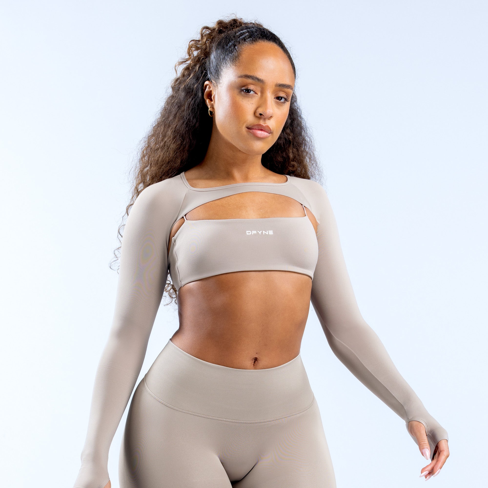 Shrug DFYNE Defy Long Sleeve γυναικεια γκρι | 857926ABU