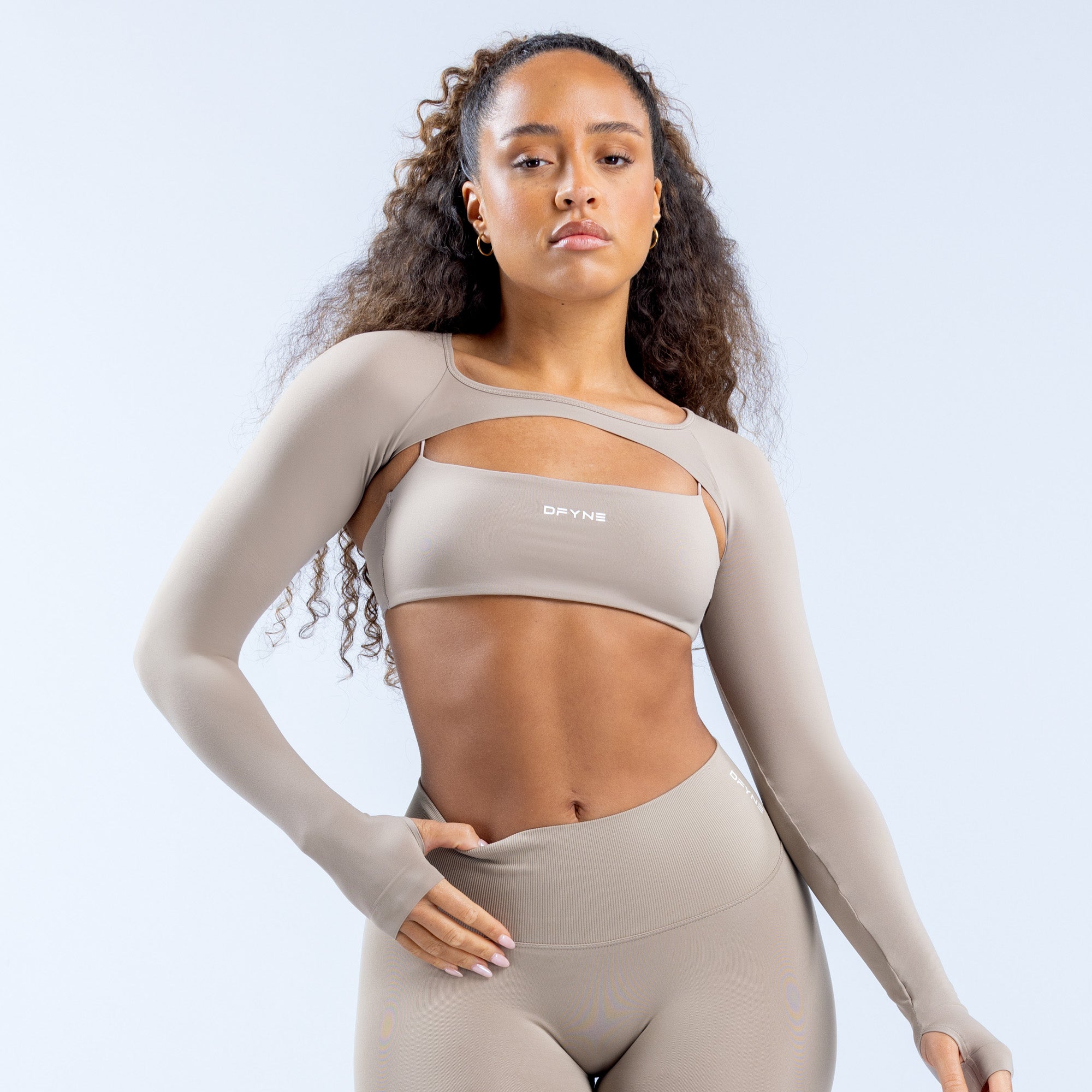 Shrug DFYNE Defy Long Sleeve γυναικεια γκρι | 857926ABU