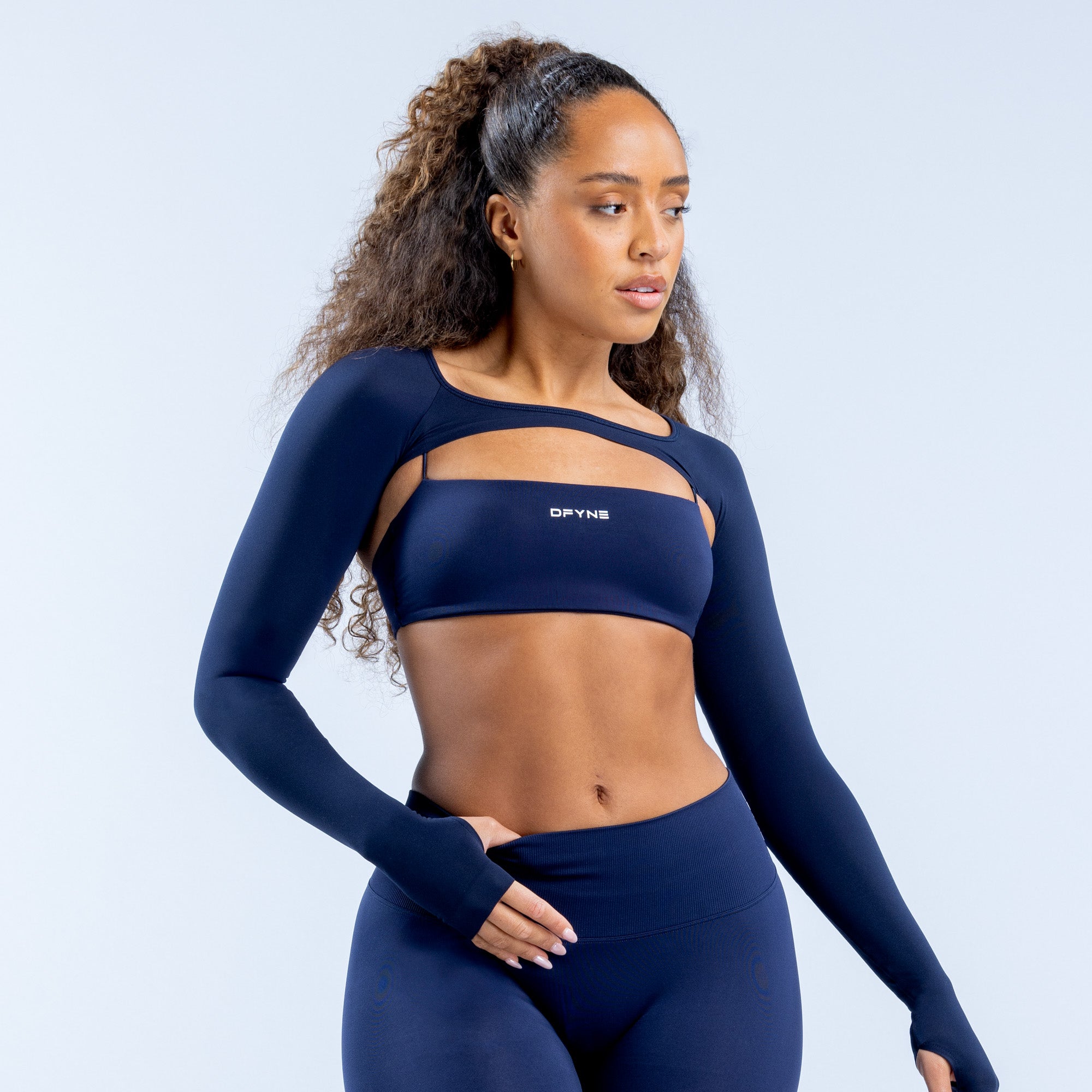 Shrug DFYNE Defy Long Sleeve γυναικεια σκουρο μπλε | 862059BWZ