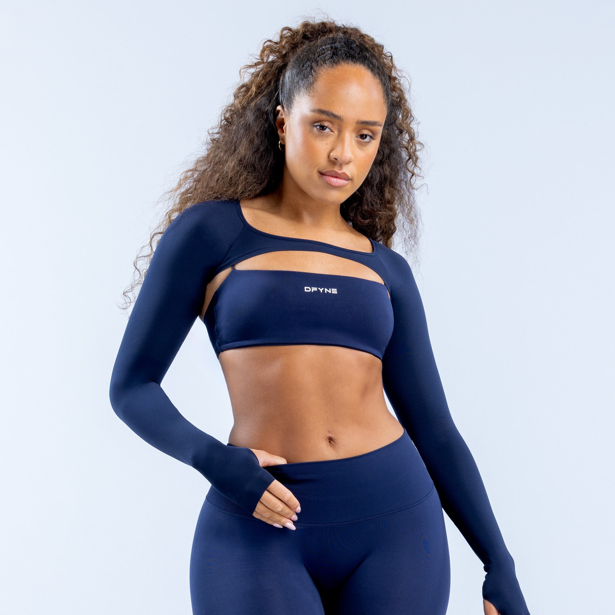 Shrug DFYNE Defy Long Sleeve γυναικεια σκουρο μπλε | 862059BWZ