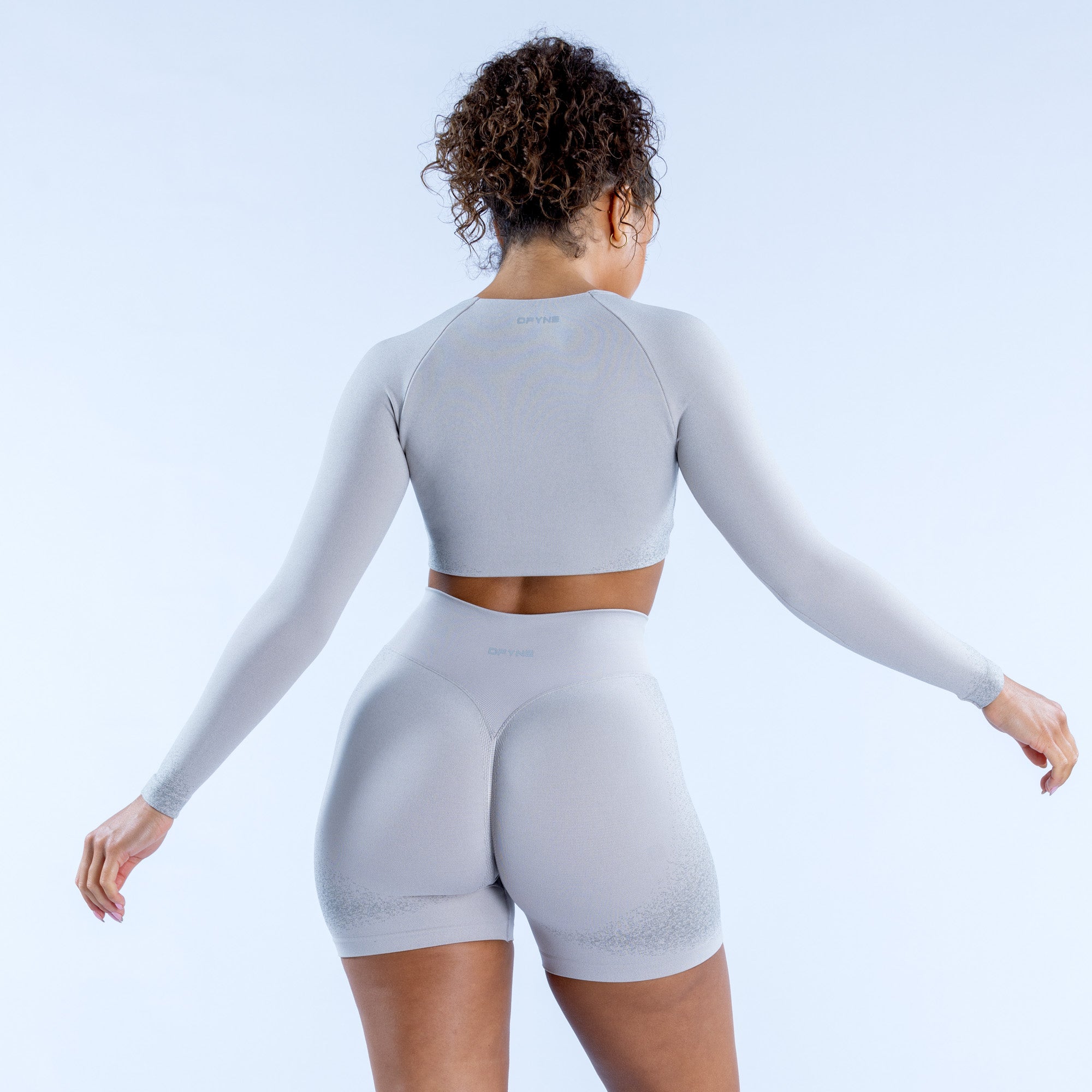 Τοπ DFYNE Ignite Twist Front Crop γυναικεια ανοιχτο γκρι | 314760SDJ