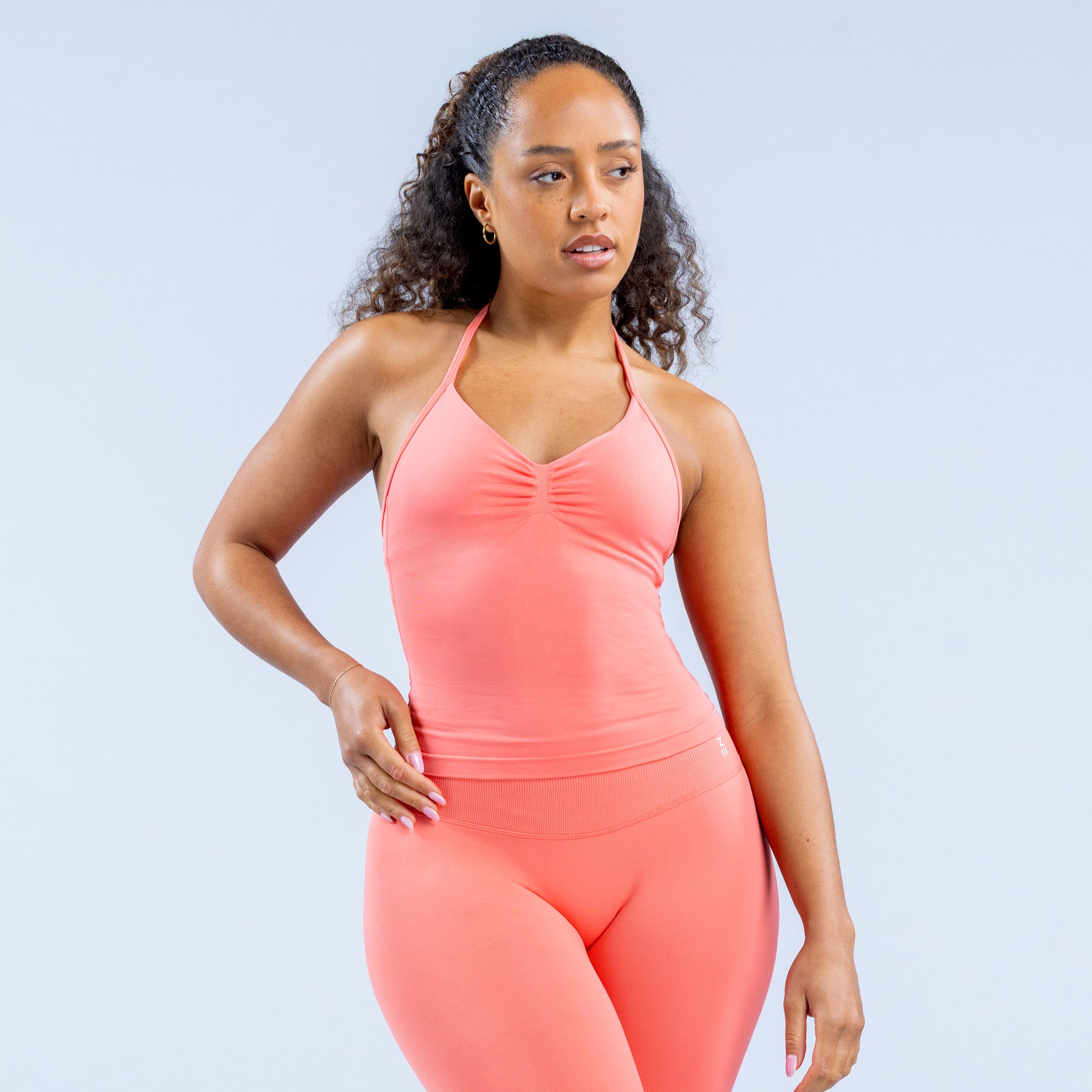 Τοπ DFYNE Impact Longline Strappy γυναικεια κοραλι | 427513GHV