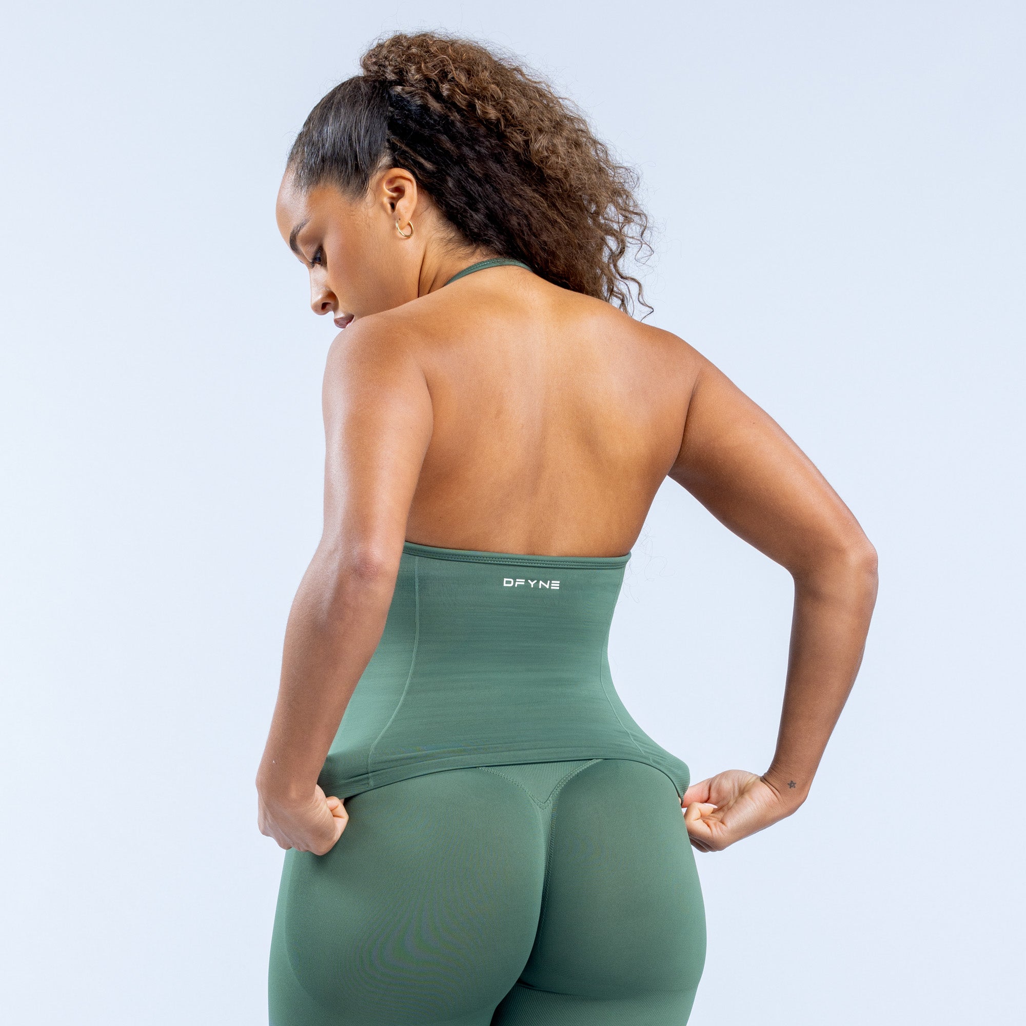 Τοπ DFYNE Impact Longline Strappy γυναικεια πρασινο | 643512VWD