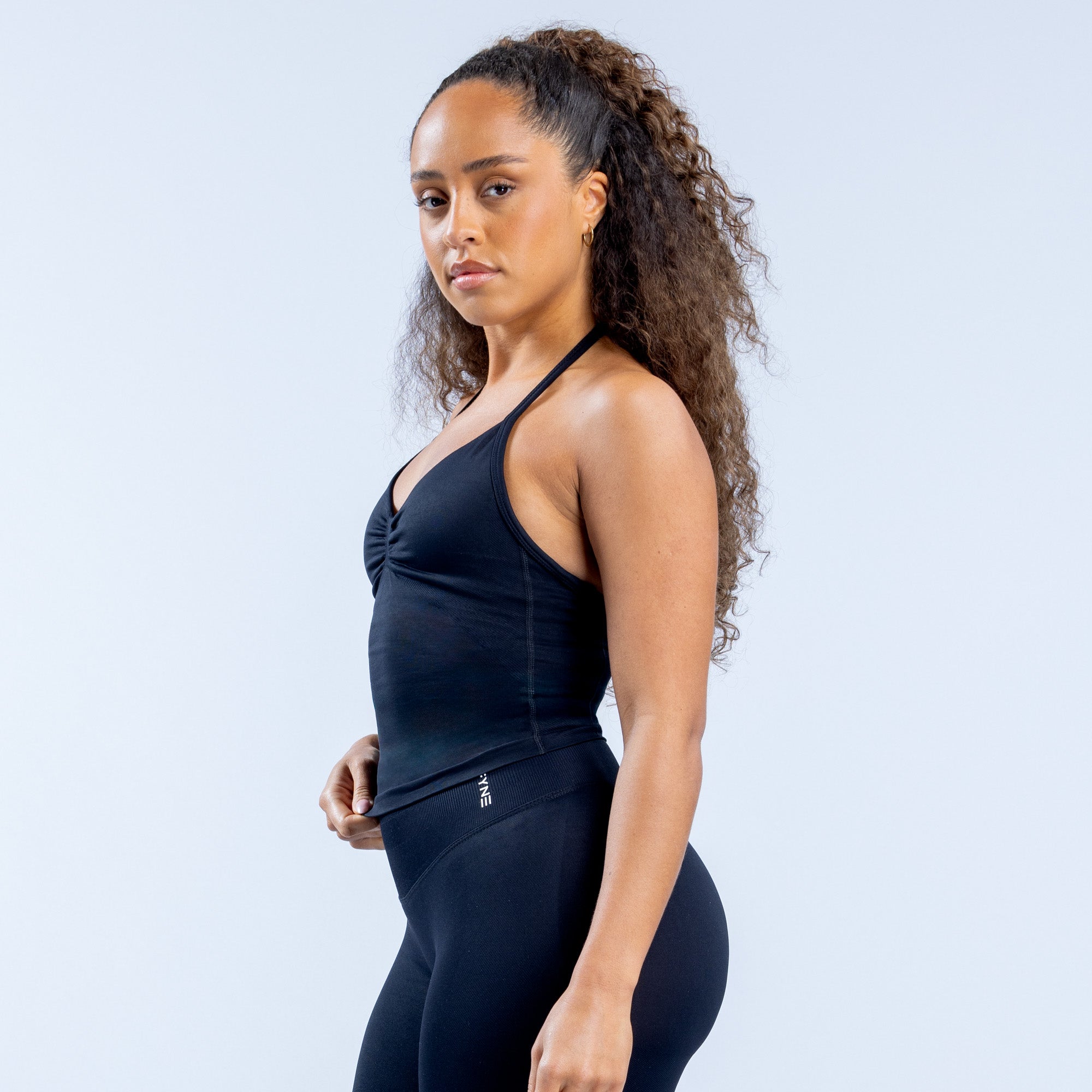 Τοπ DFYNE Impact Longline Strappy γυναικεια μαυρα | 859406TXB