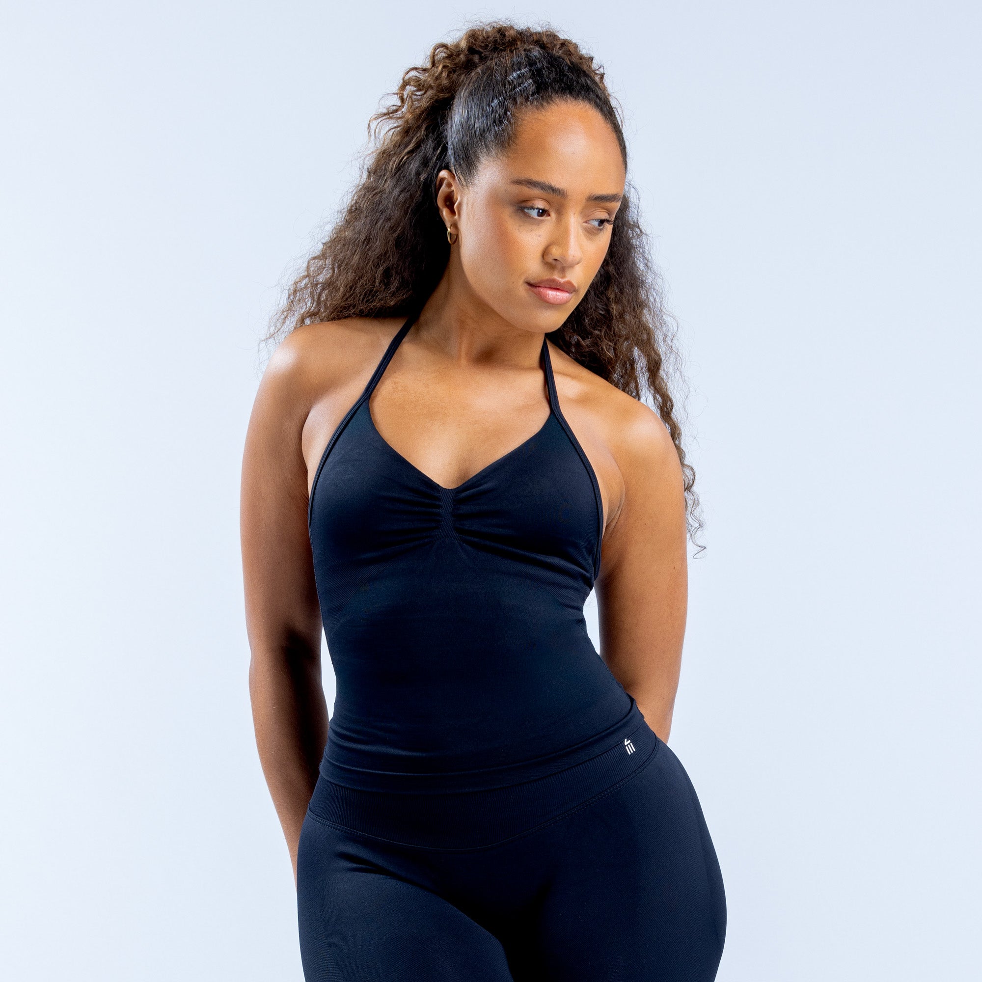 Τοπ DFYNE Impact Longline Strappy γυναικεια μαυρα | 859406TXB