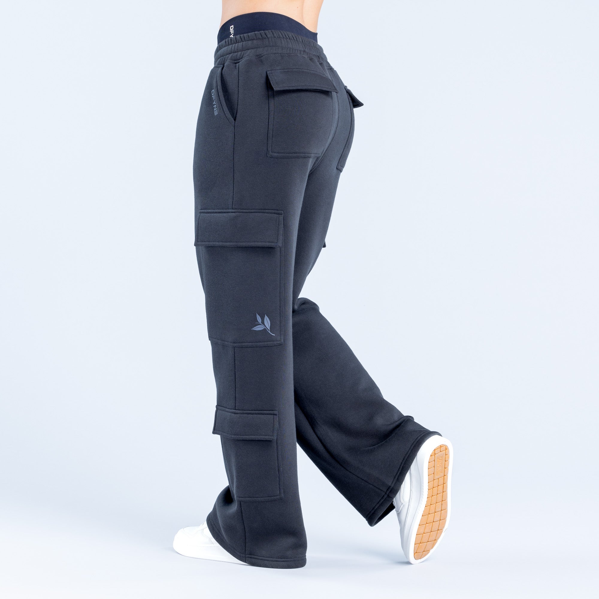 Παντελονι Jogger DFYNE Lanyi Edit Wide Leg Cargo γυναικεια μαυρα | 036789DAC