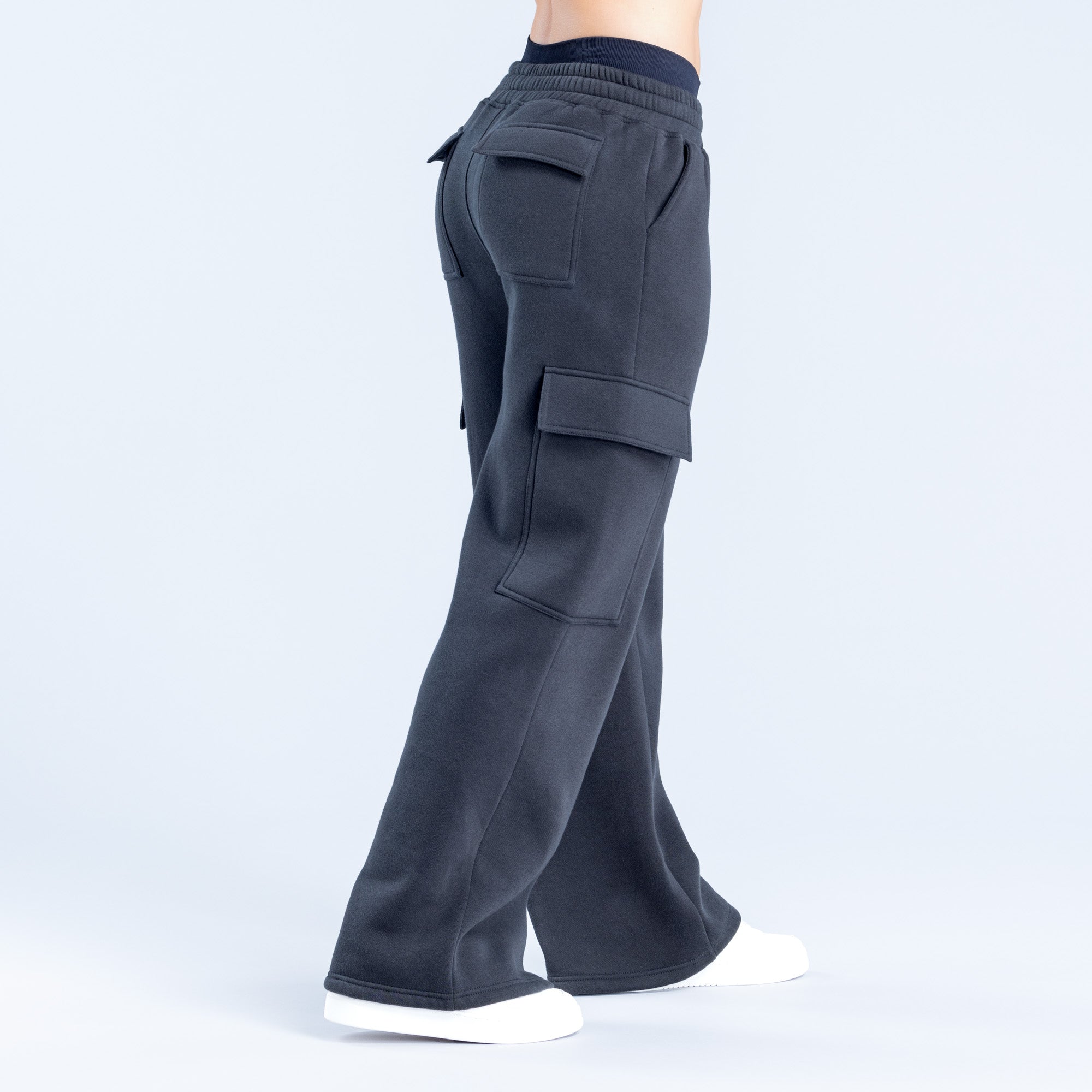 Παντελονι Jogger DFYNE Lanyi Edit Wide Leg Cargo γυναικεια μαυρα | 036789DAC