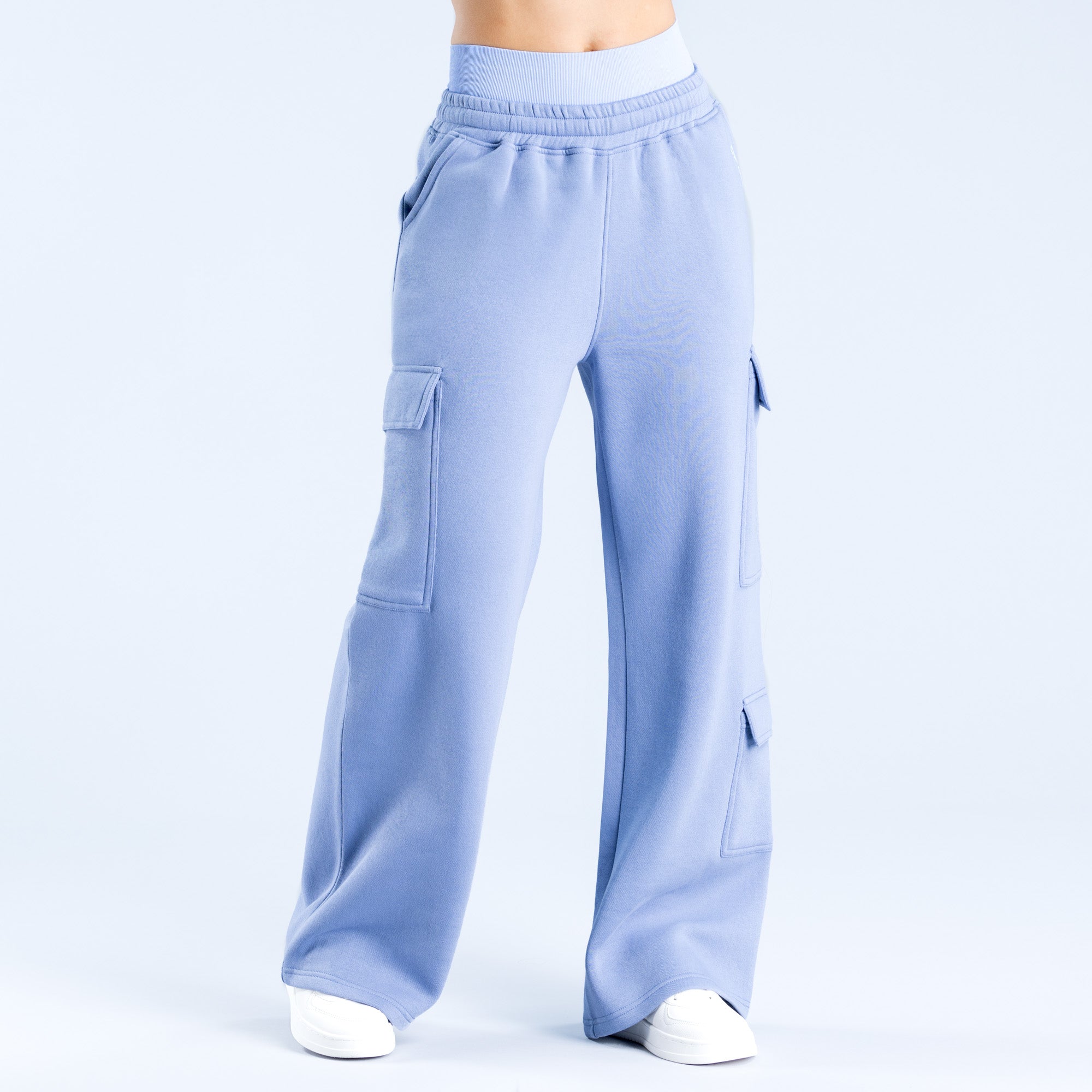 Παντελονι Jogger DFYNE Lanyi Edit Wide Leg Cargo γυναικεια μπλε | 019238TXY