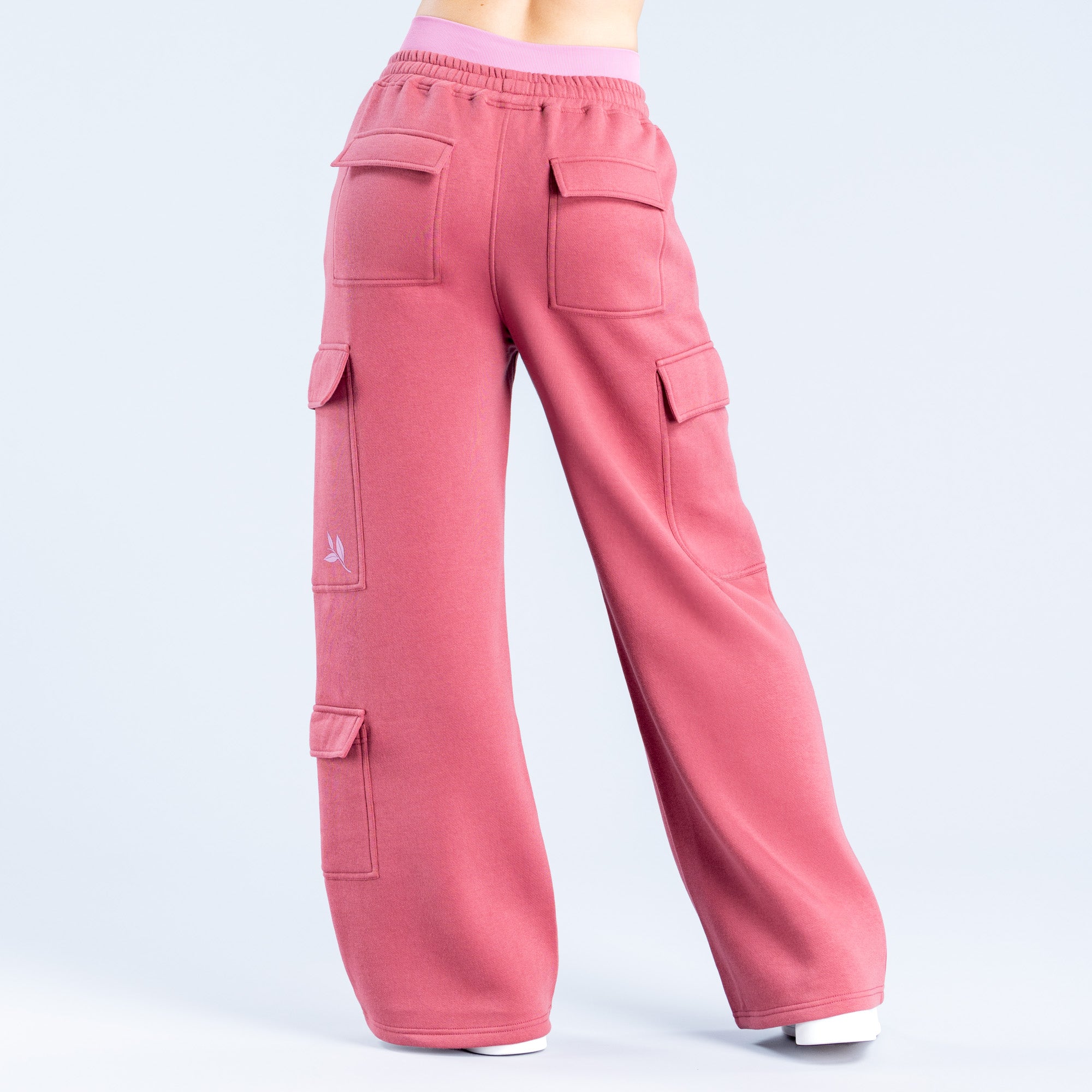 Παντελονι Jogger DFYNE Lanyi Edit Wide Leg Cargo γυναικεια βαθυ ροζ | 516027HPO