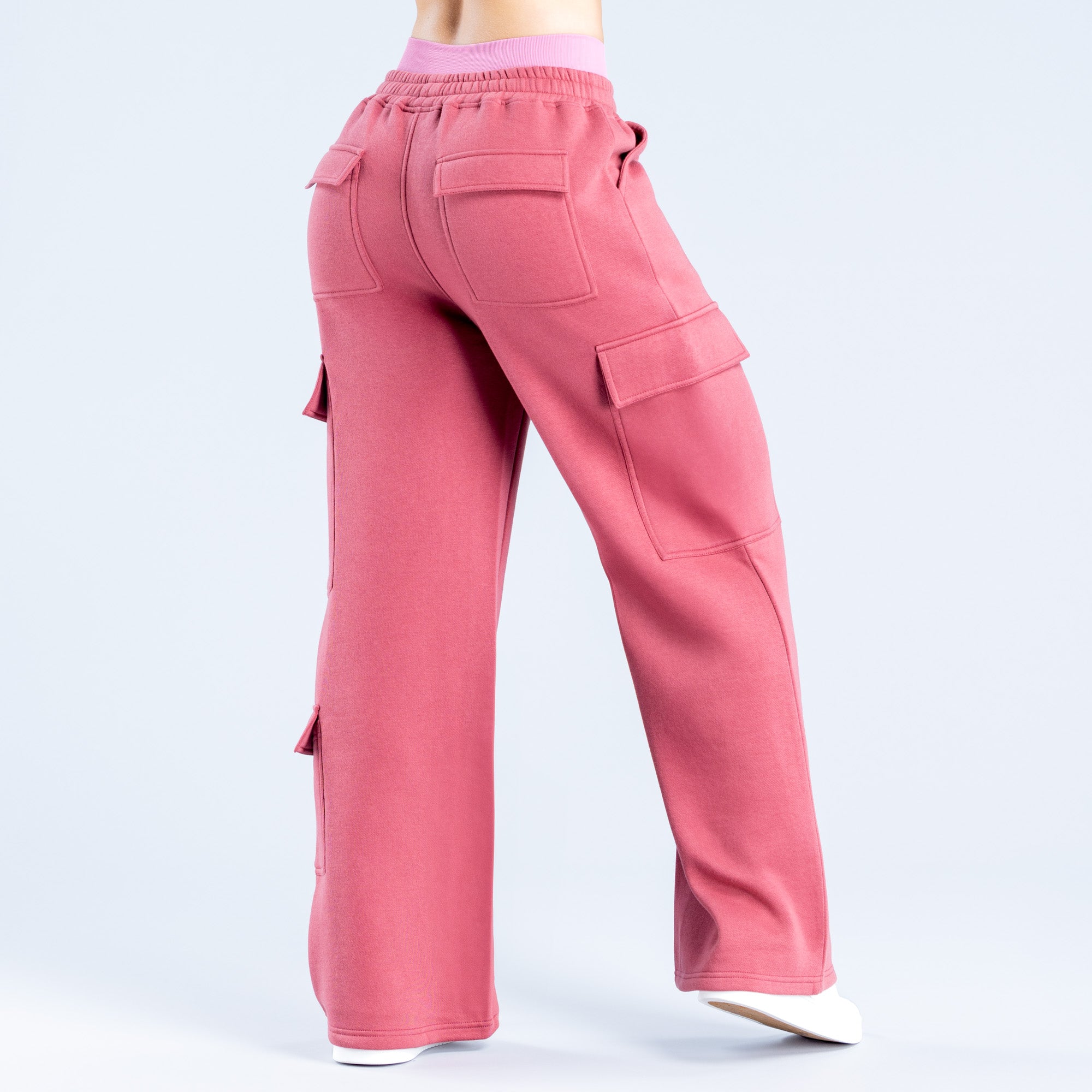 Παντελονι Jogger DFYNE Lanyi Edit Wide Leg Cargo γυναικεια βαθυ ροζ | 516027HPO