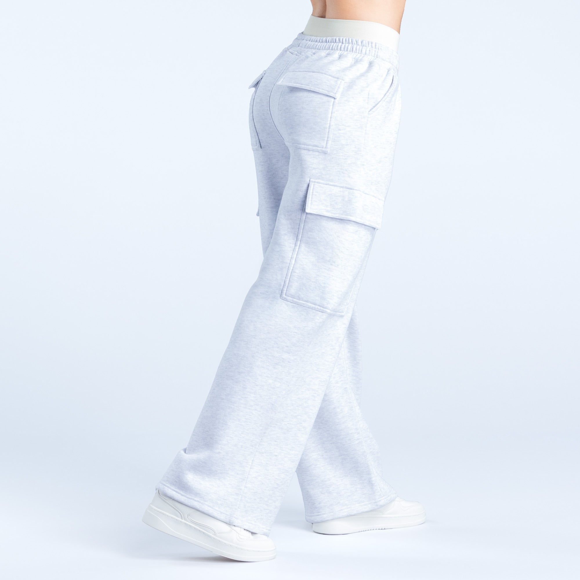 Παντελονι Jogger DFYNE Lanyi Edit Wide Leg Cargo γυναικεια γκρι | 790816PXT