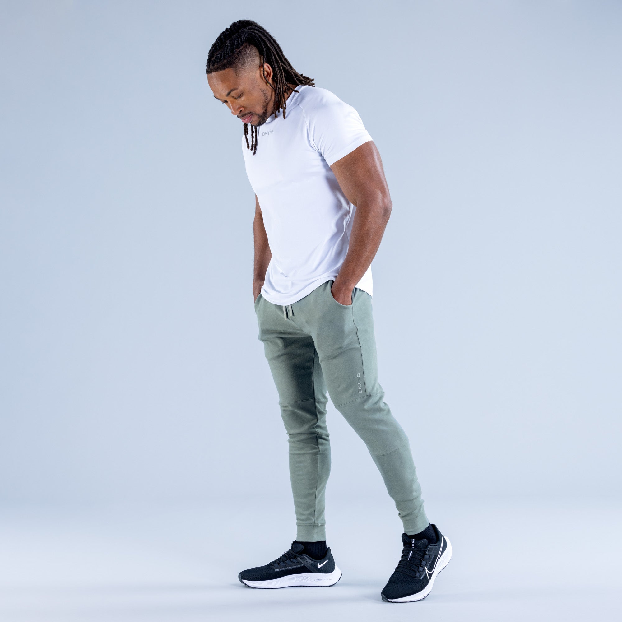 Παντελονι Jogger DFYNE Stealth Tapered ανδρικα Ελιά | 357429LRQ