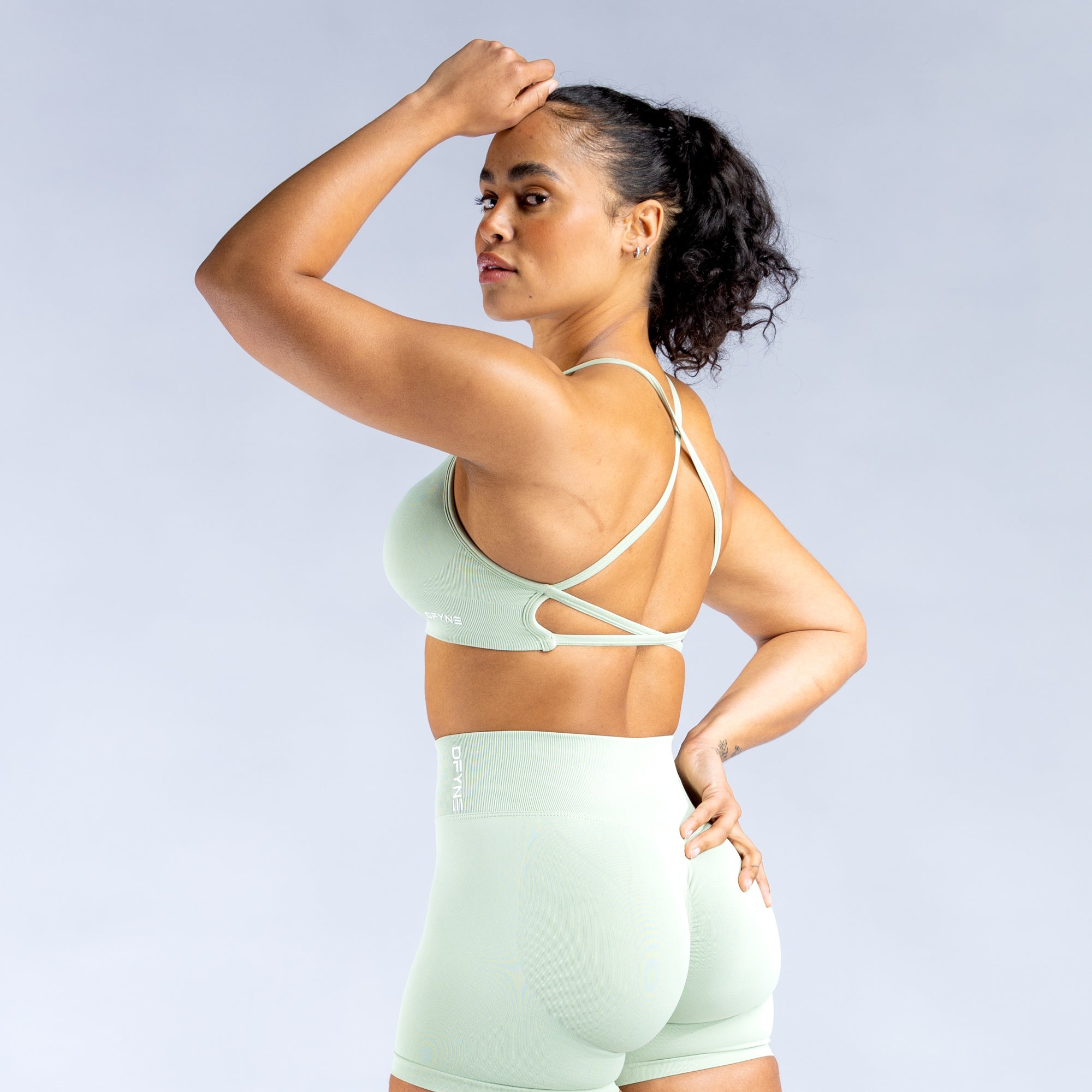 Αθλητικο Σουτιεν DFYNE Dynamic Backless γυναικεια πρασινο | 034695MQJ