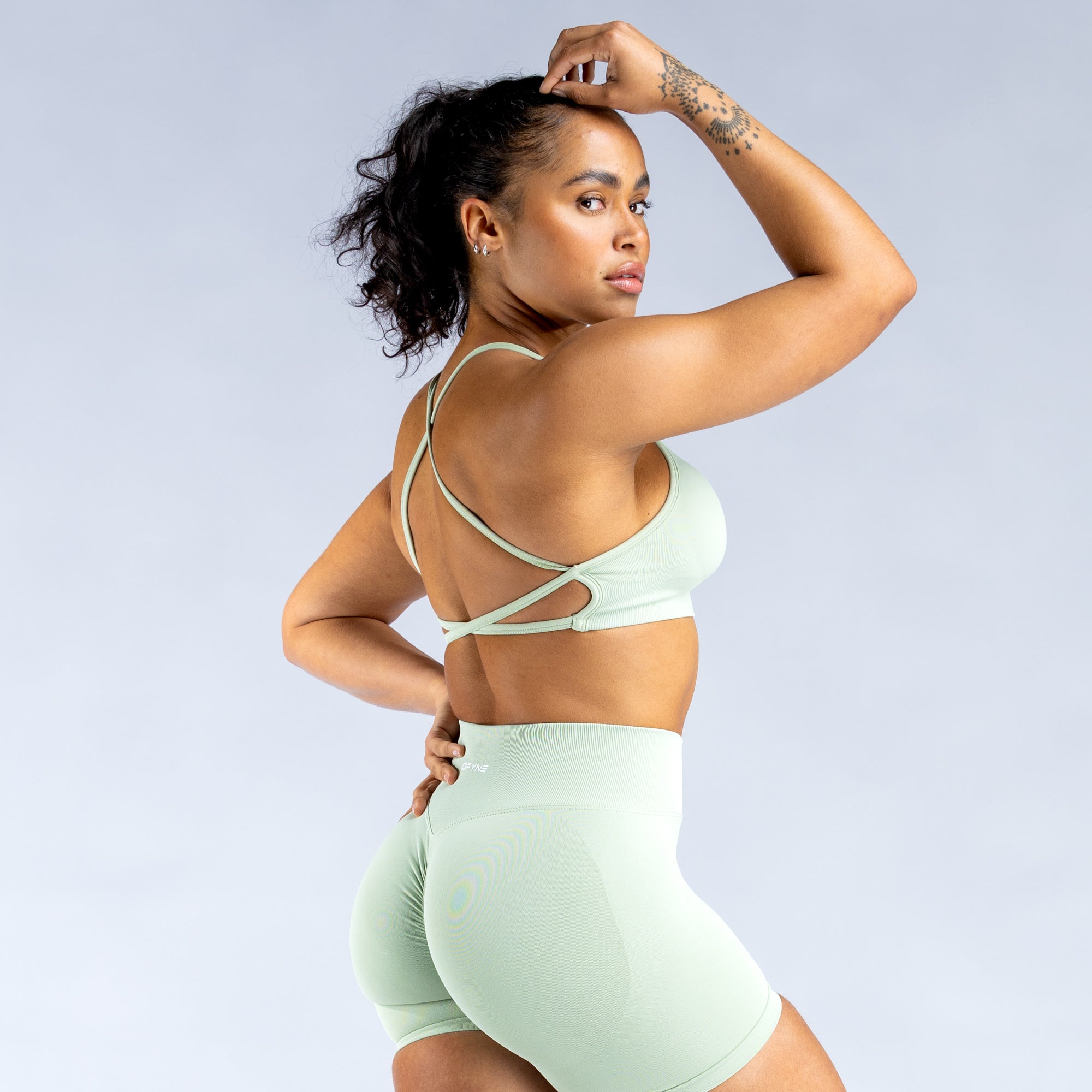 Αθλητικο Σουτιεν DFYNE Dynamic Backless γυναικεια πρασινο | 034695MQJ
