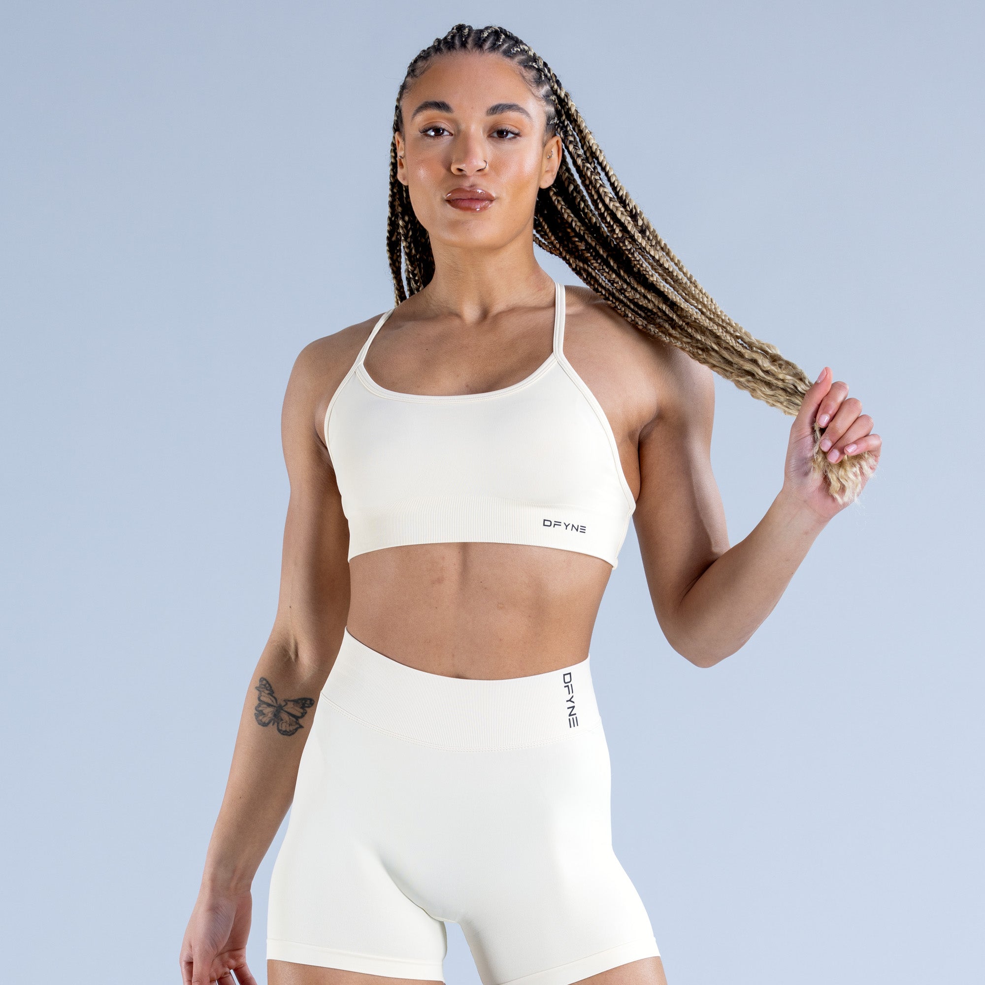 Αθλητικο Σουτιεν DFYNE Dynamic Backless γυναικεια ασπρα | 120796ULZ