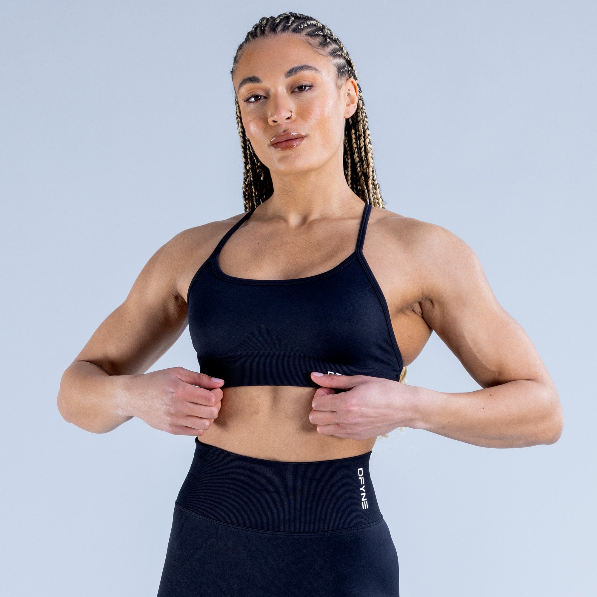 Αθλητικο Σουτιεν DFYNE Dynamic Backless γυναικεια μαυρα | 318904DKP