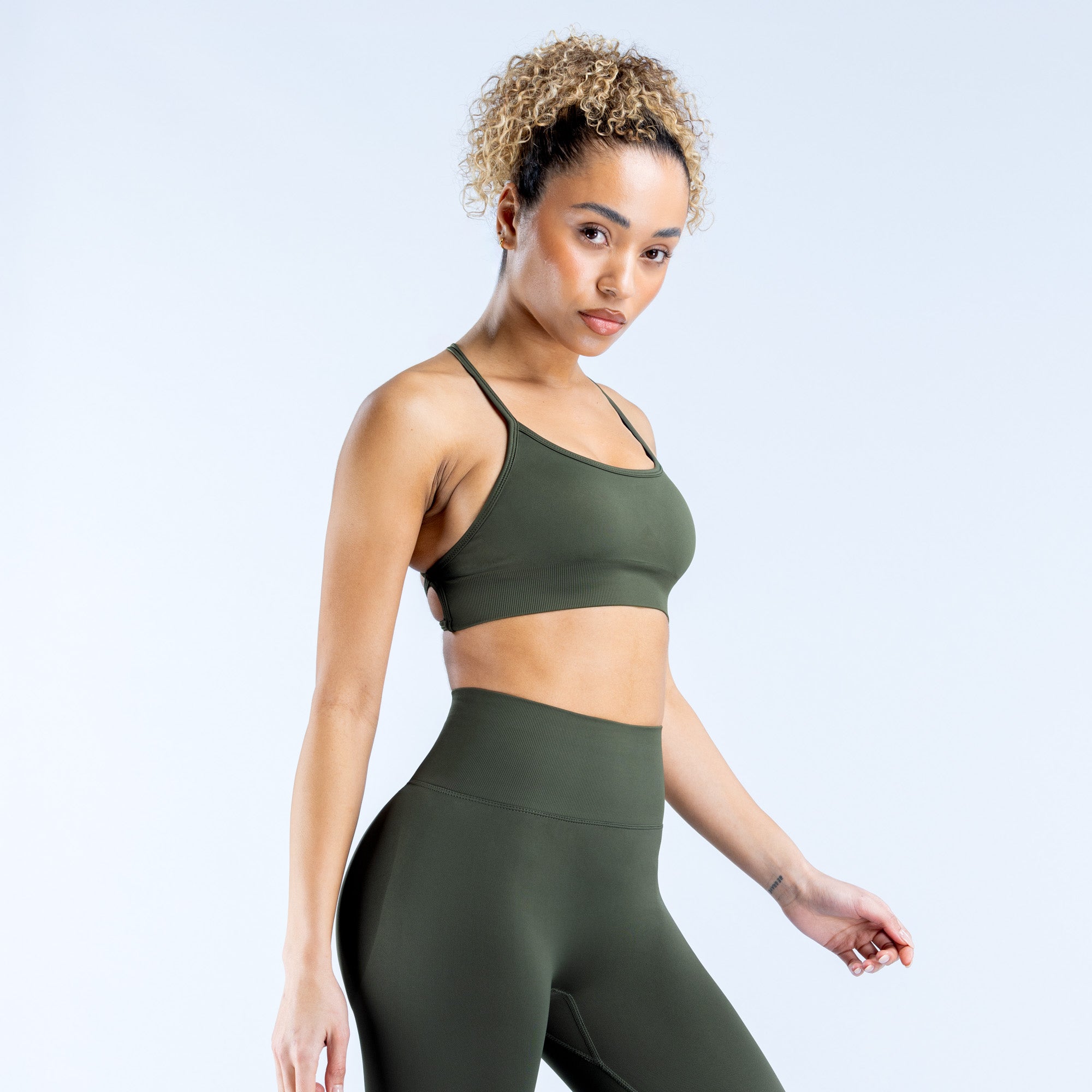 Αθλητικο Σουτιεν DFYNE Dynamic Backless γυναικεια Ελιά | 542810TGM