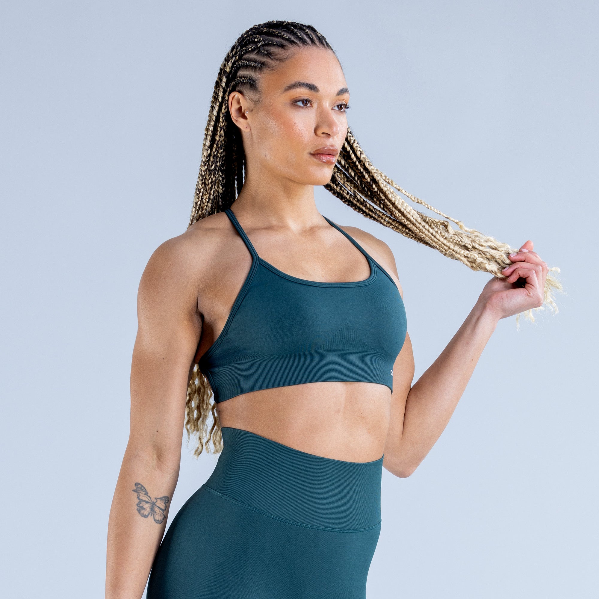 Αθλητικο Σουτιεν DFYNE Dynamic Backless γυναικεια σκούρο τυρκουάζ πρασινο | 504136XZC