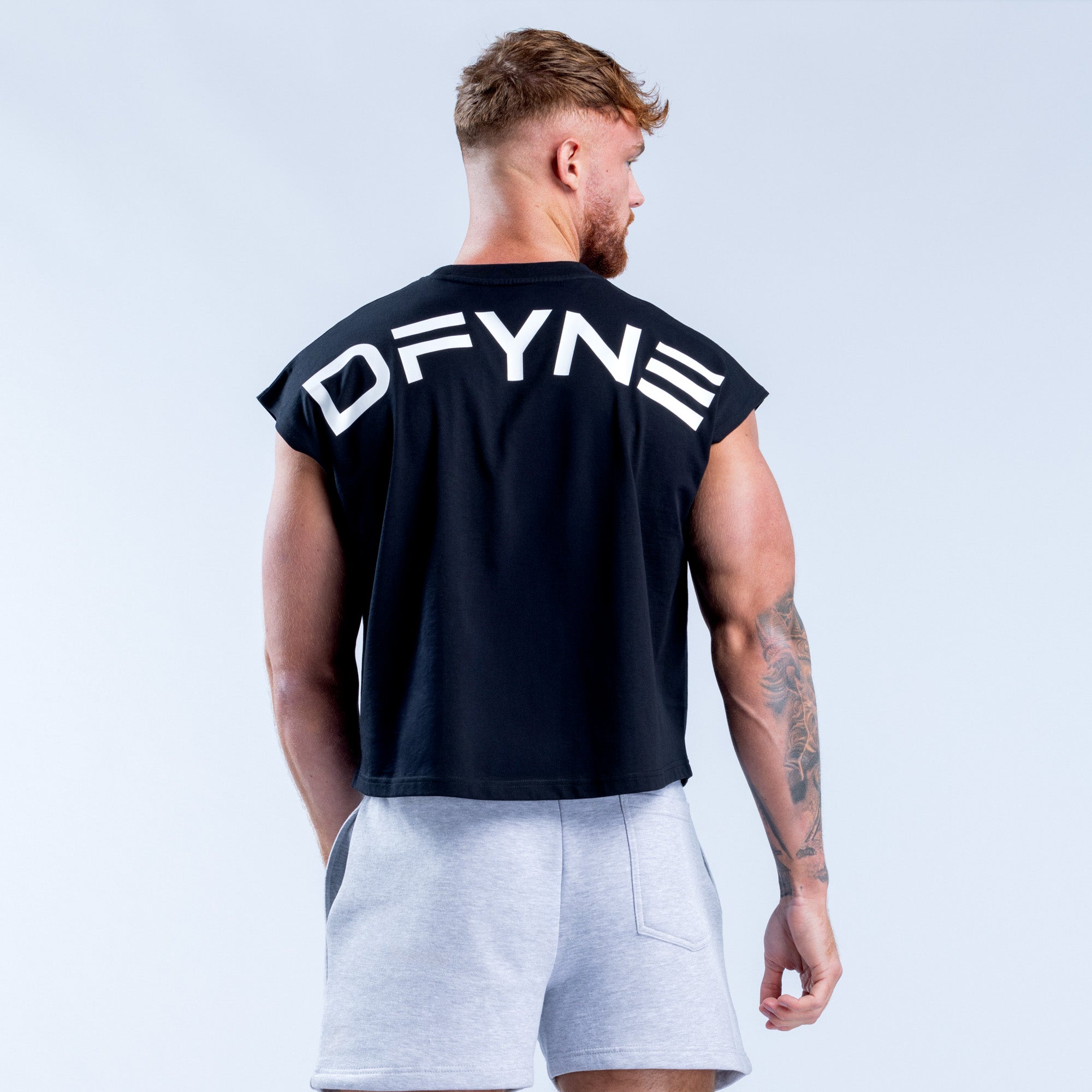 Μπλουζακια Αμανικα DFYNE Signature Crop ανδρικα μαυρα | 571089YID
