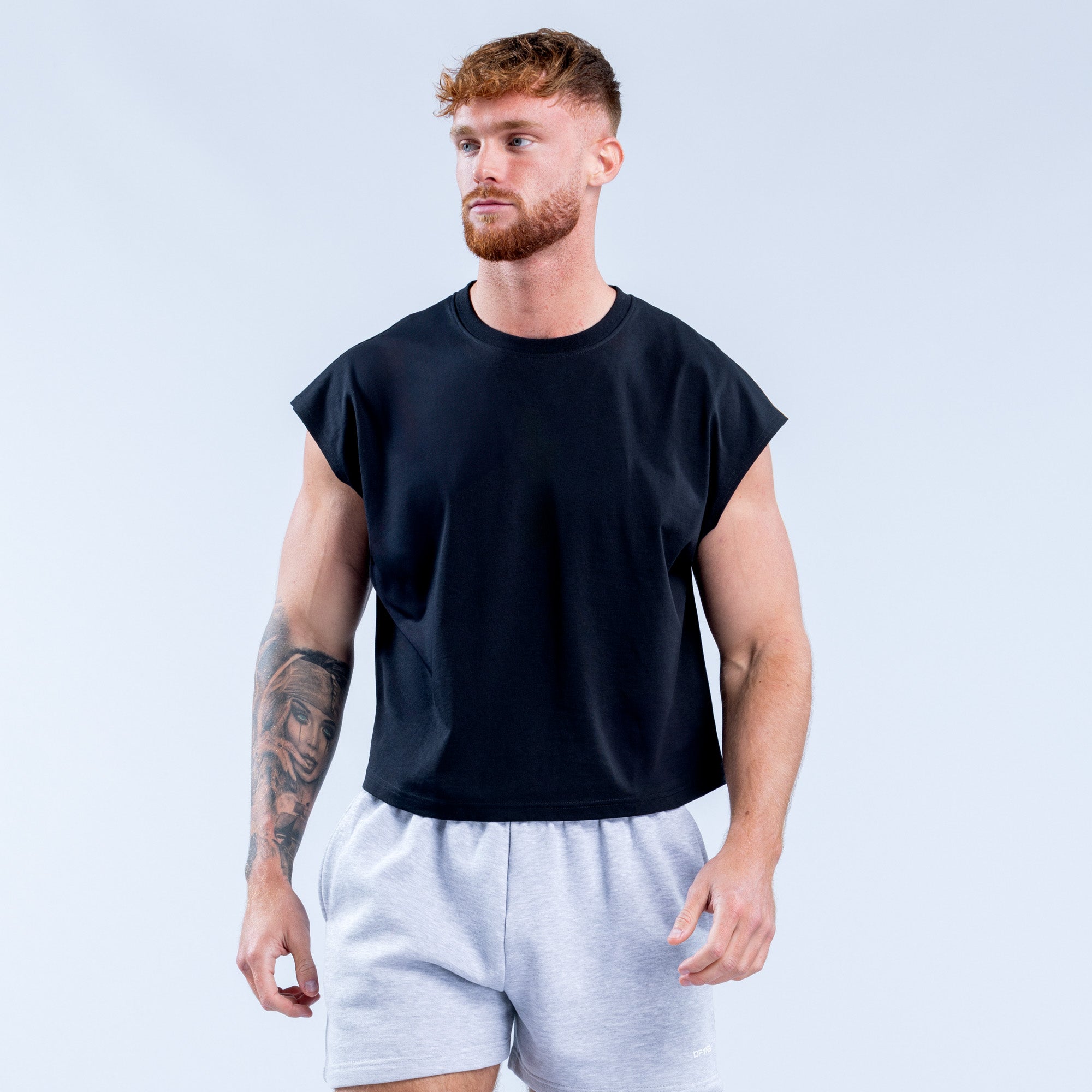 Μπλουζακια Αμανικα DFYNE Signature Crop ανδρικα μαυρα | 571089YID