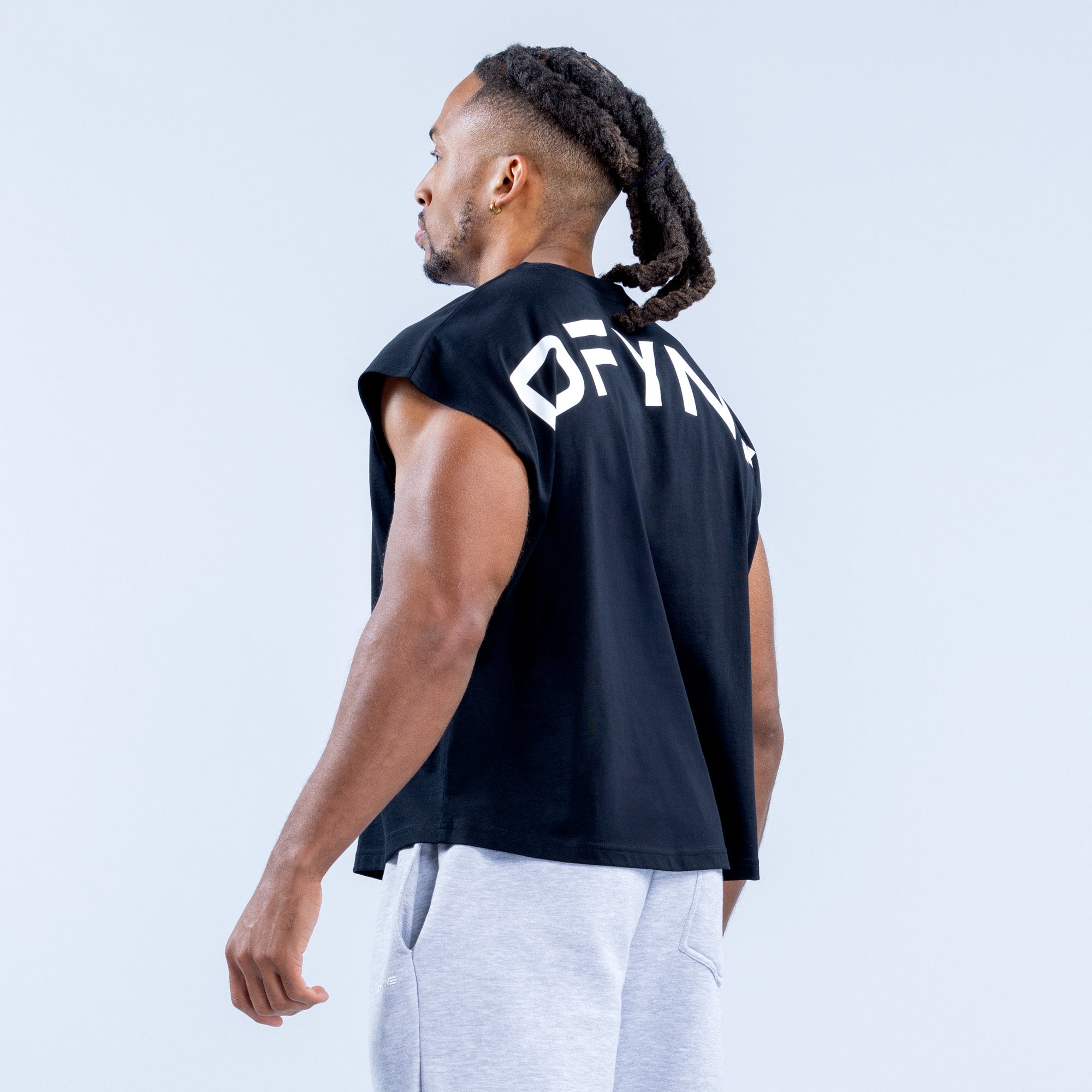Μπλουζακια Αμανικα DFYNE Signature Crop ανδρικα μαυρα | 571089YID