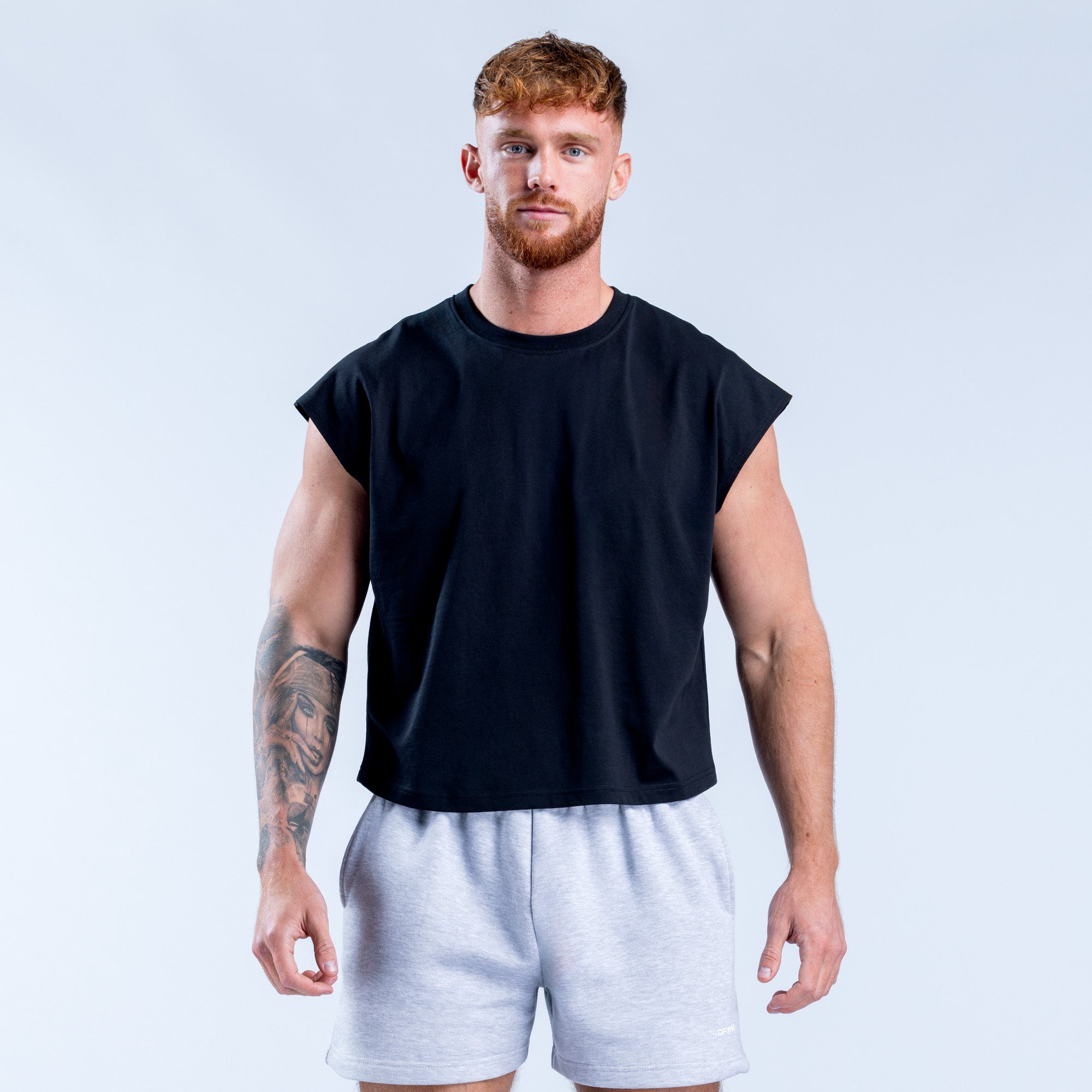 Μπλουζακια Αμανικα DFYNE Signature Crop ανδρικα μαυρα | 571089YID