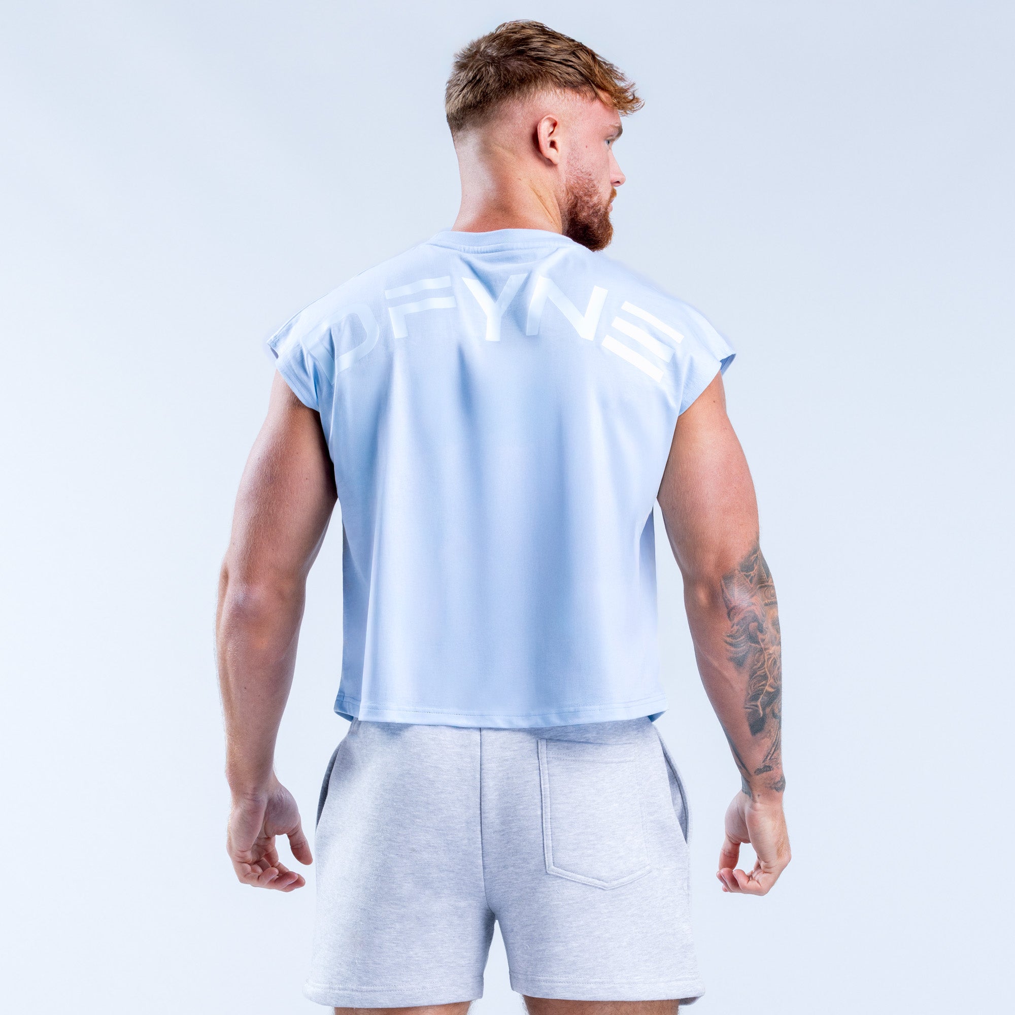 Μπλουζακια Αμανικα DFYNE Signature Crop ανδρικα μπλε | 867253XVL