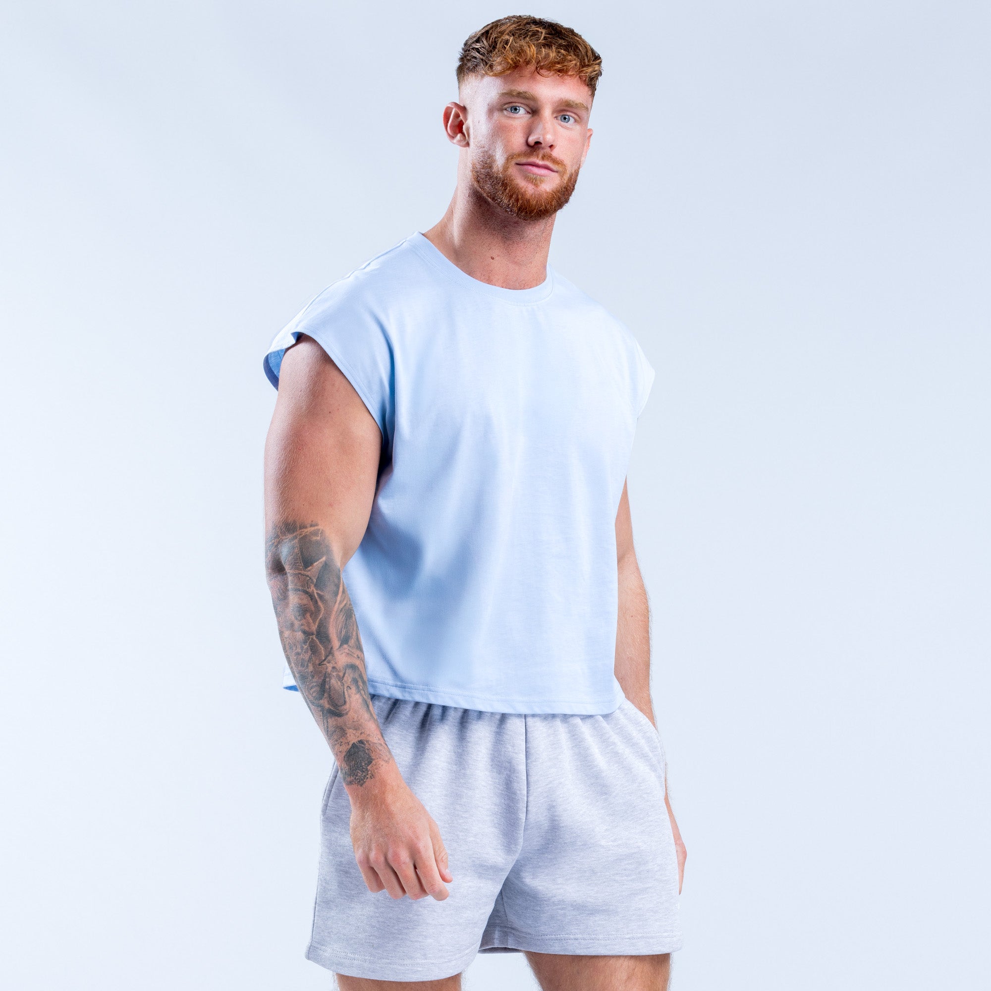 Μπλουζακια Αμανικα DFYNE Signature Crop ανδρικα μπλε | 867253XVL