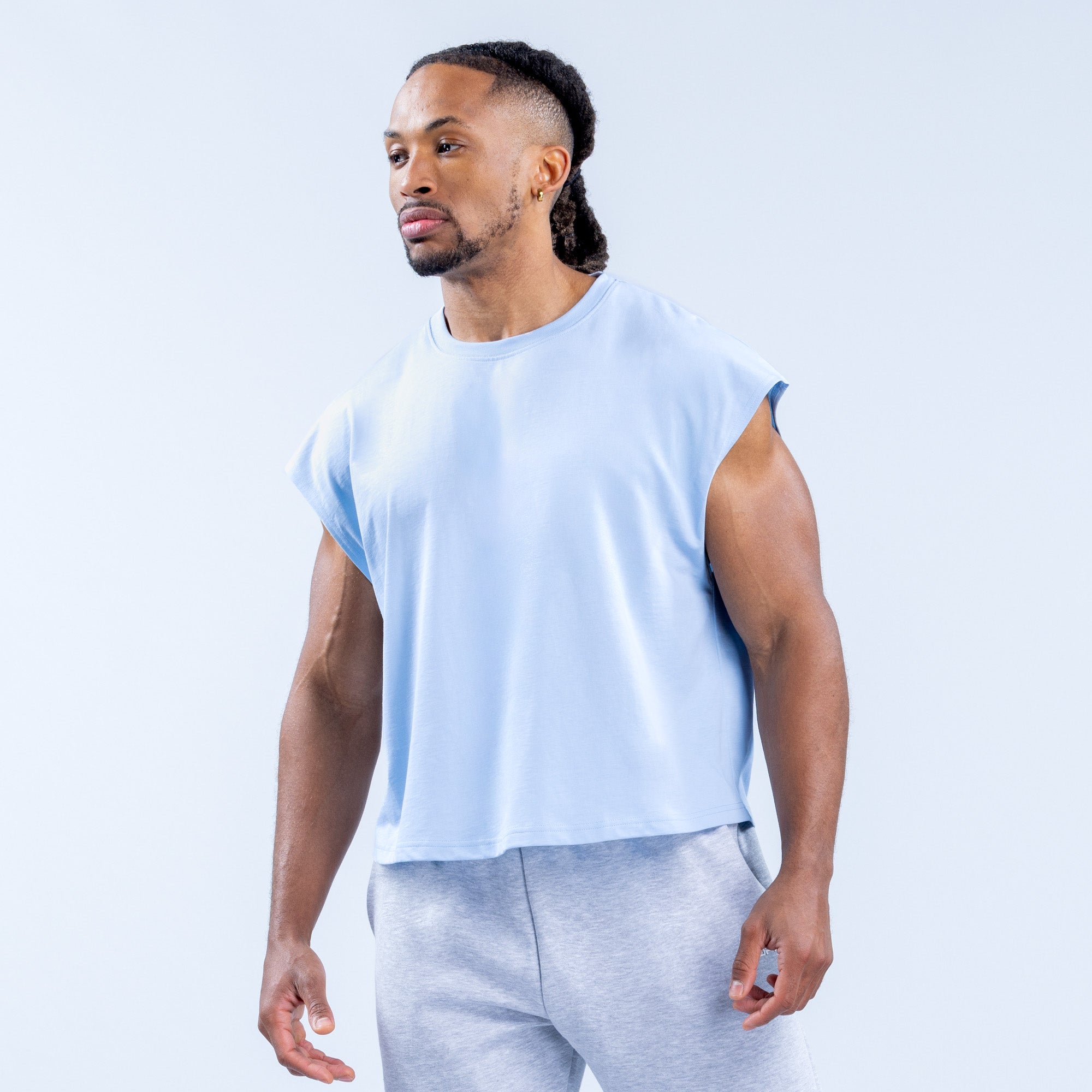 Μπλουζακια Αμανικα DFYNE Signature Crop ανδρικα μπλε | 867253XVL