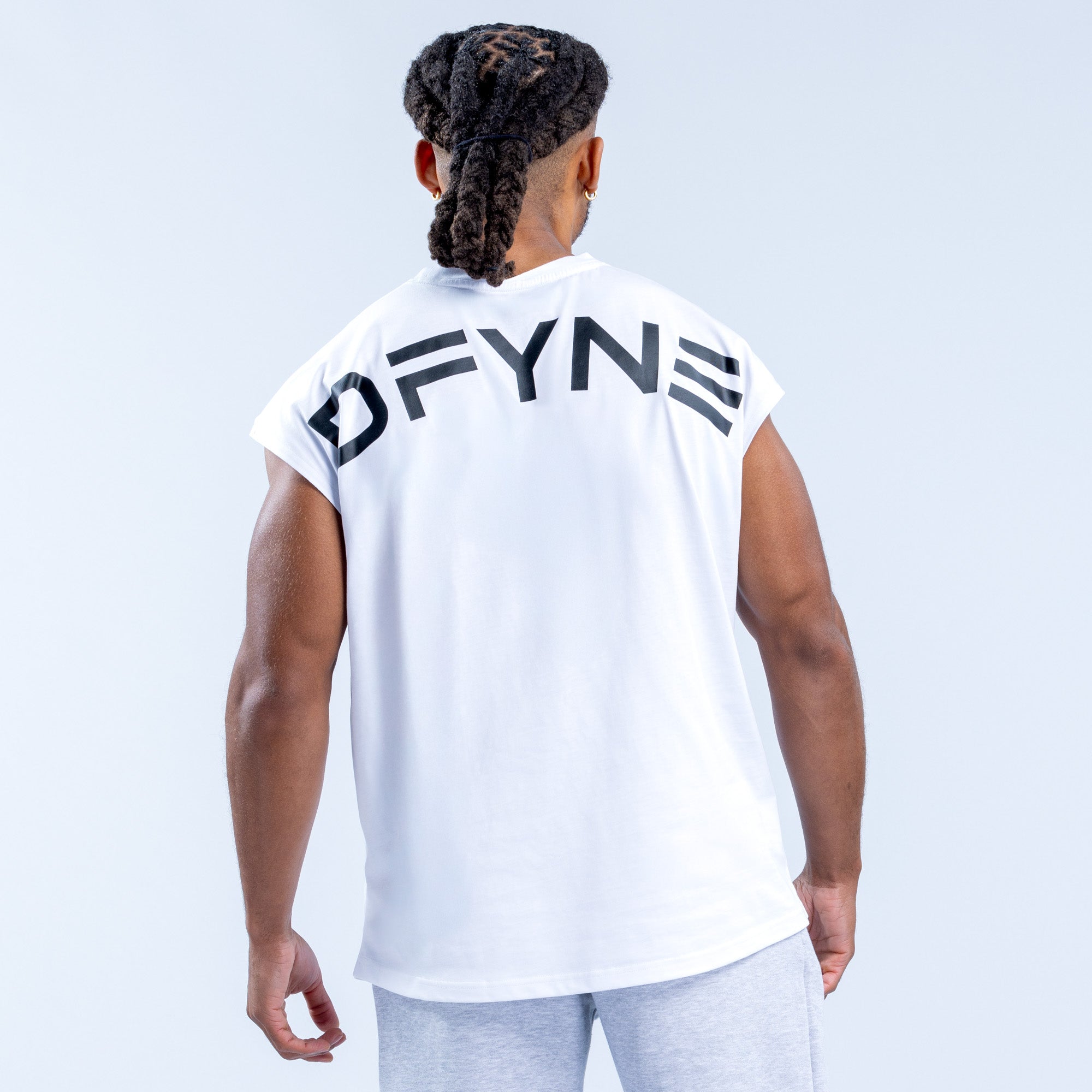 Μπλουζακια Αμανικα DFYNE Signature ανδρικα ασπρα | 312590CUE