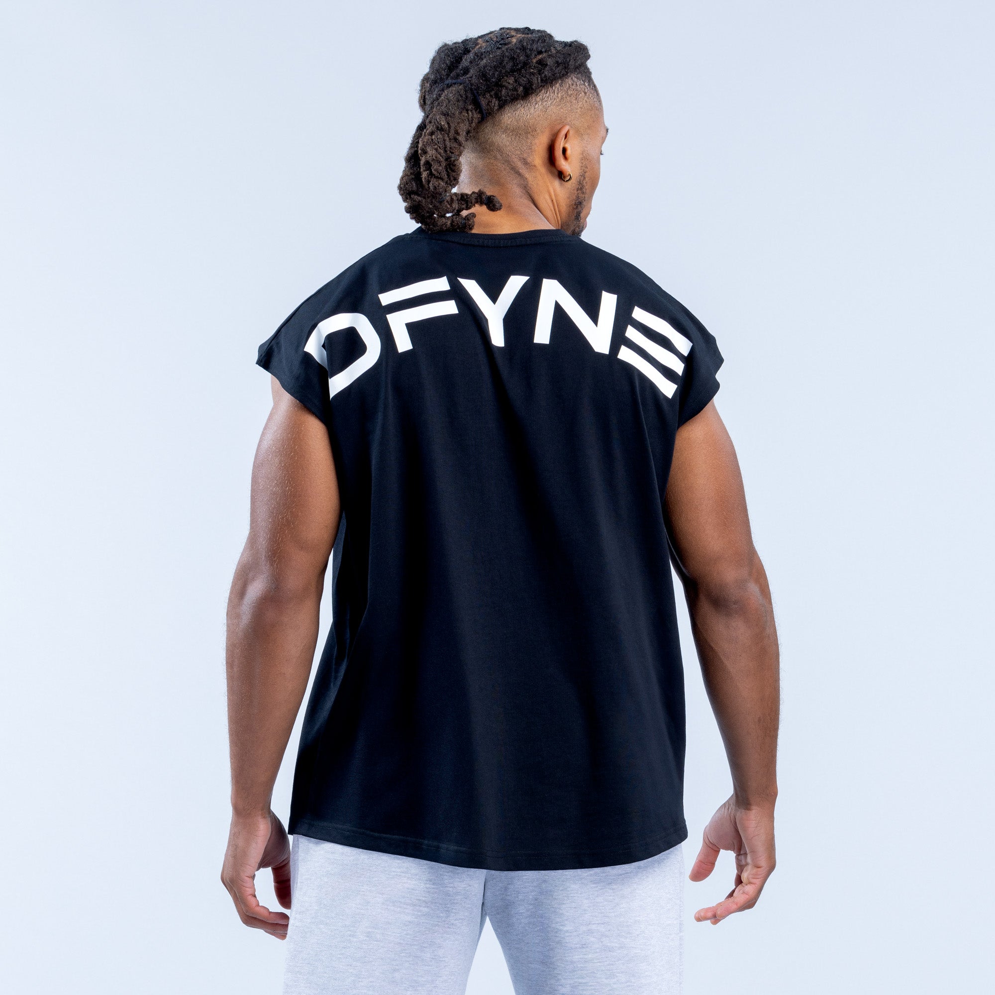 Μπλουζακια Αμανικα DFYNE Signature ανδρικα μαυρα | 732195VYN